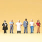 Preiser 79165 N Business People Standing & Couple Walking Figures (Set of 6)