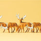 Preiser 79179 N Scale Stags Deers Figures (Set of 6)