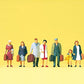 Preiser 79188 N Walking Travelers #1 Figures (Set of 7)