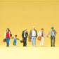 Preiser 79192 N Walking Travelers Figures #3 (Set of 6)