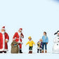 Preiser 79226 N Christmas Santas, Children, Snowman Figures (Set of 6)