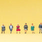 Preiser 88553 Z Seated Elderly Passengers Figures (Set of 6)