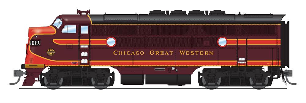 Broadway Limited 6662 HO CGW EMD F3A Diesel Locomotive Sound/DCC #101C