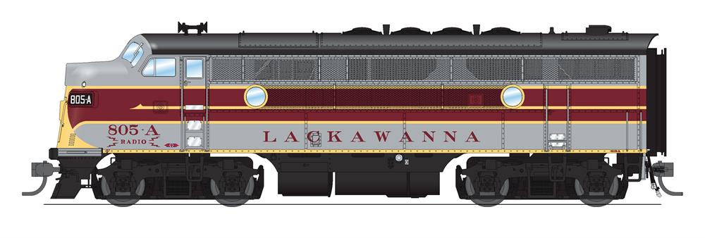 Broadway Limited 6664 HO DLW EMD F3A Diesel Locomotive Sound/DCC #805C