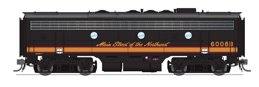 Broadway Limited 6689 HO NP EMD F7B Diesel Locomotive Sound/DCC #6008C