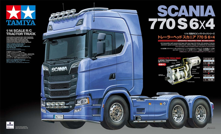 Tamiya 56368 1:14 Scania 770 S 6x4 Tractor Truck Radio Control Assembly Kit