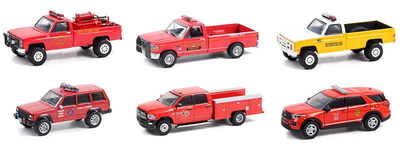 Greenlight Collectibles 67010-CASE 1:64 Fire & Rescue Series 1 (Set of 6)