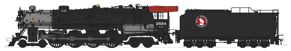 Broadway Limited 6718 HO GN S-2 4-8-4 Steam Locomotive Sound/DCC/Smoke #2584