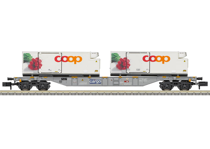 Trix 15493 N SBB Cargo "Coop" Four-Axle Container Wagon
