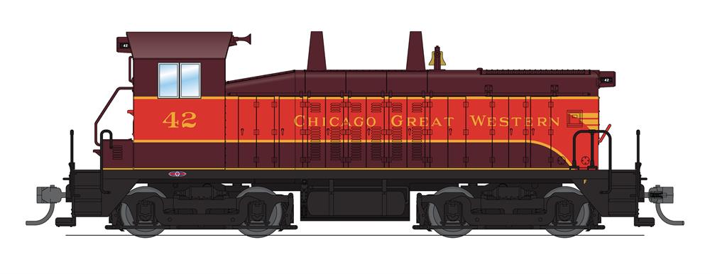 Broadway Limited 6723 HO CGW EMD NW2 Diesel Locomotive with Sound/DC/DCC #42