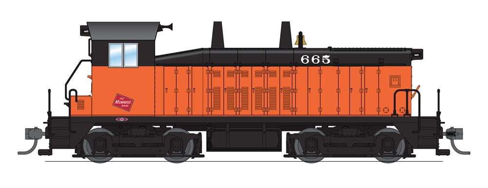 Broadway Limited 6728 HO MILW EMD NW2 Diesel Locomotive with Sound/DC/DCC #665
