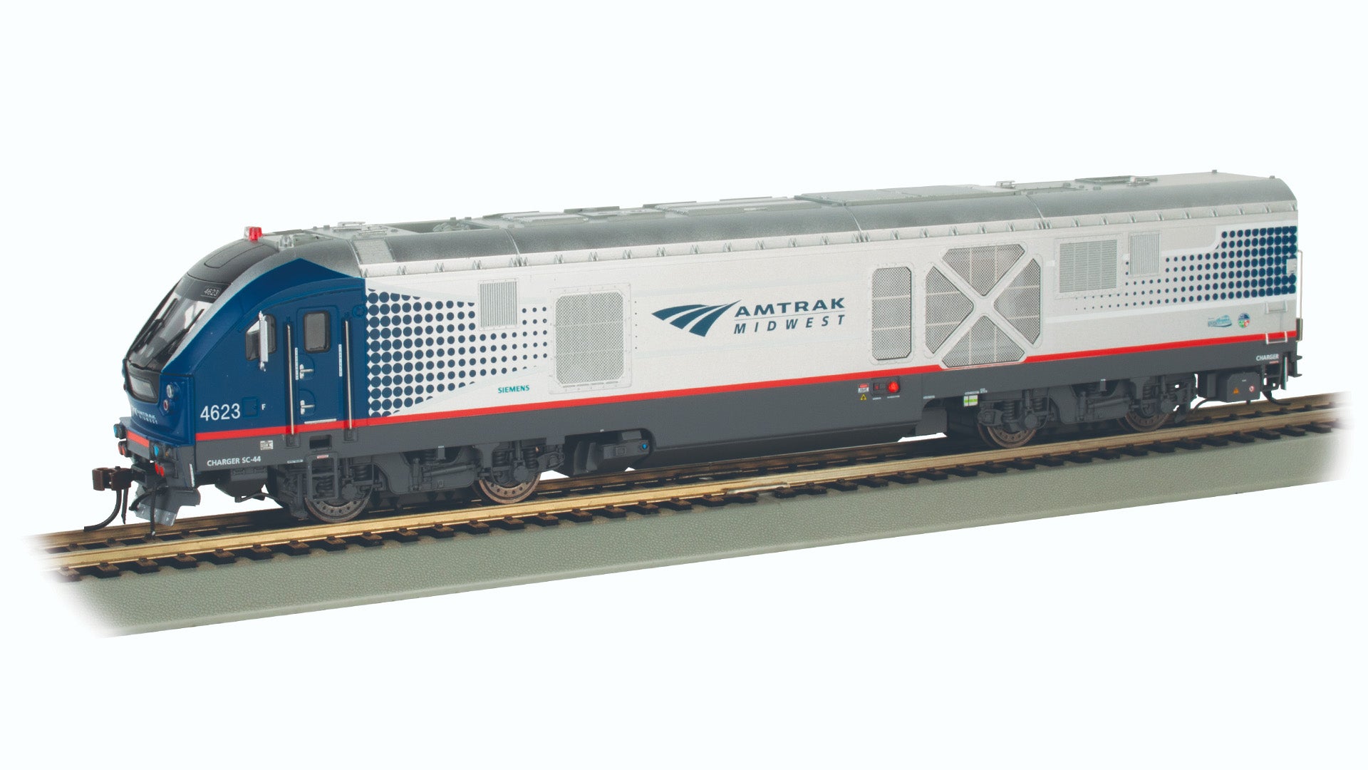 Bachmann 67909 HO Amtrak Midwest Siemens SC-44 Charger Diesel