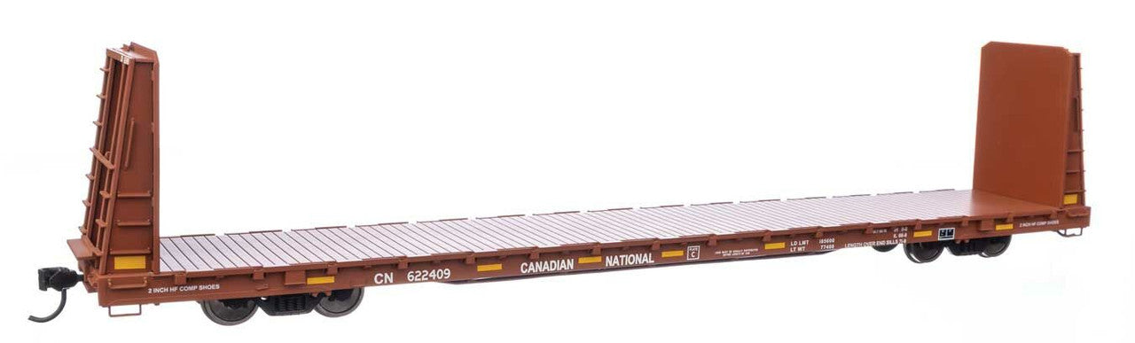 Walthers 910-50606 HO Canadian National 68' Bulkhead Flatcar #622409 - RTR