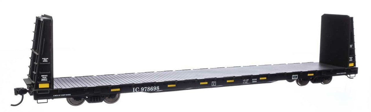 Walthers 910-50607 HO Illinois Central 68' Bulkhead Flatcar #978698 - RTR