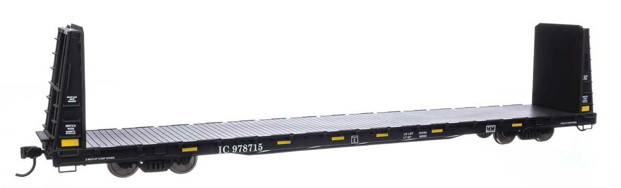 Walthers 910-50608 HO Illinois Central 68' Bulkhead Flatcar #978715 - RTR