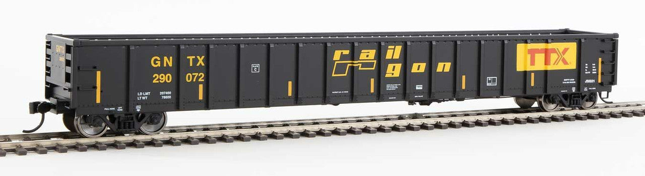 Walthers 910-6421 HO Railgon GNTX Ready to Run 68' Railgon Gondola #290072
