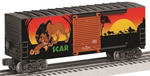 Lionel 6-82922 O Gauge Disney Villains Scar Hi-Cube Boxcar