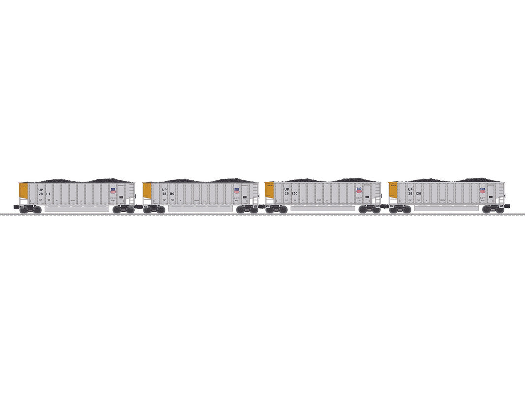 Lionel 6-84010 O Gauge Union Pacific Rotary Gondola 4 Car Set