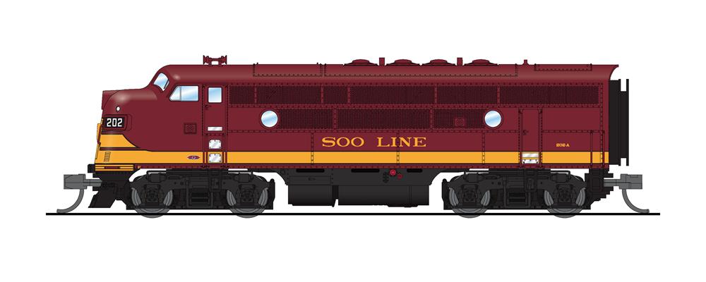 Broadway Limited 6849 N SOO Line EMD F3A Diesel Locomotive Sound/DC/DCC #202A