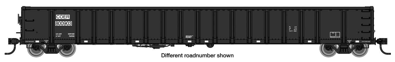 Walthers 910-6440 HO COER 68' Railgon Gondola Ready To Run #800986