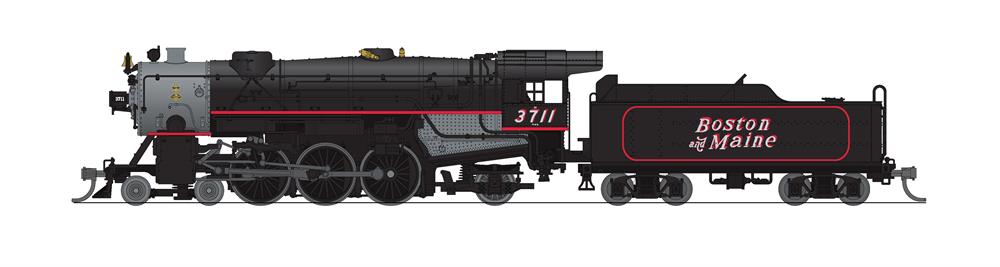 Broadway Limited 6922 N B&M Heavy 4-6-2 Steam Locomotive Sound/DC/DCC #3711