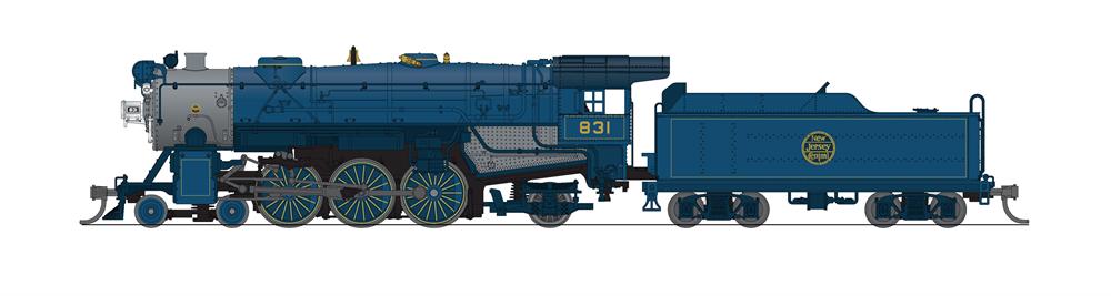Broadway Limited 6931 N CNJ Blue Comet 4-6-2 Steam Locomotive Sound/DC/DCC #831