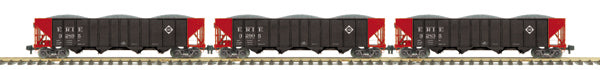MTH 70-70011 G Erie RailKing 4-Bay Hopper Car Set (Set of 3)