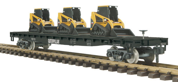 MTH 70-76043 G Scale Caterpillar Flat Car #782115 with CAT 247 Multi Loader (3)