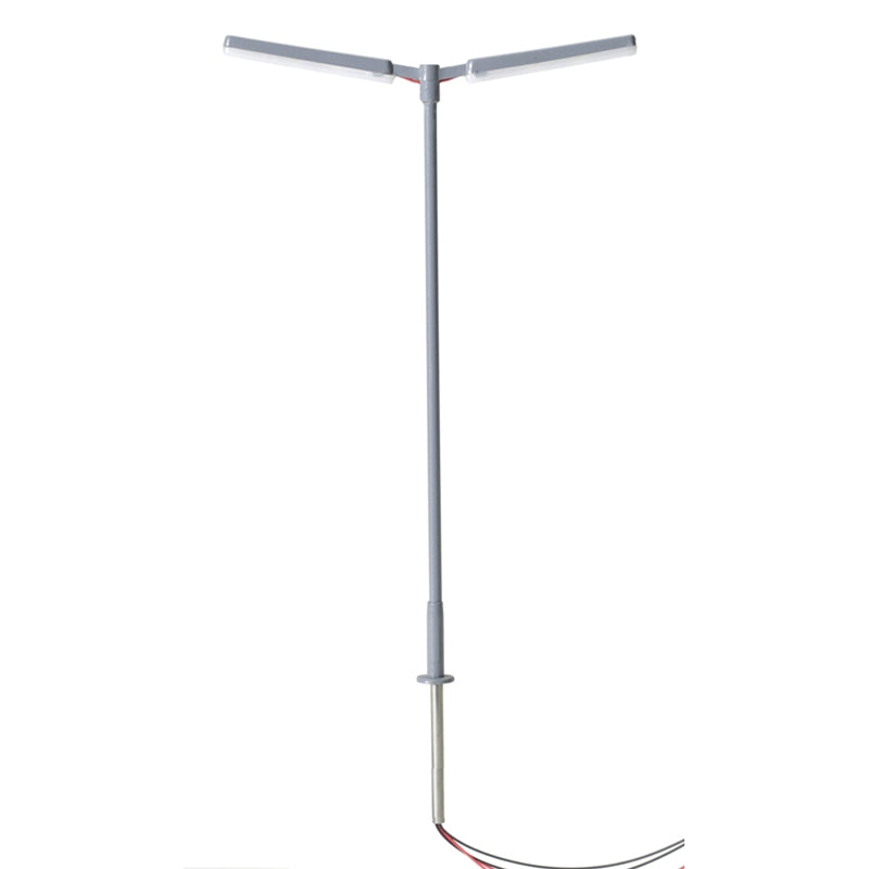 Atlas 70000159 N Grey Warm LED Double Arm Parking Lot Light (Pack of 3)
