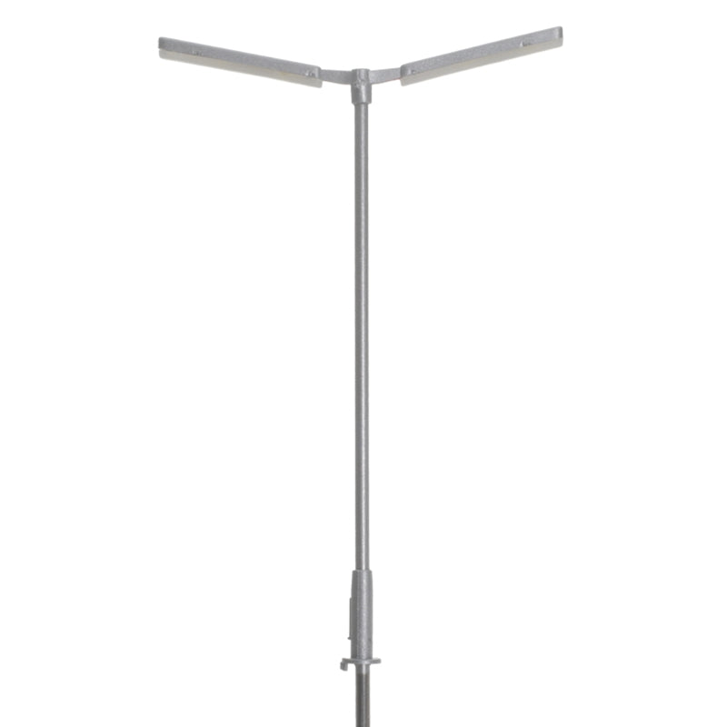 Atlas 70000177 HO Silver Warm LED Double Arm Parking Lot Light (Pack of 3)