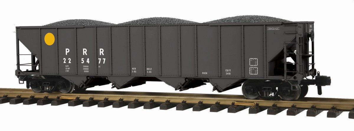 MTH 70-75035 G Scale Pennsylvania Railking 4 Bay Metal Wheels Hopper #225477