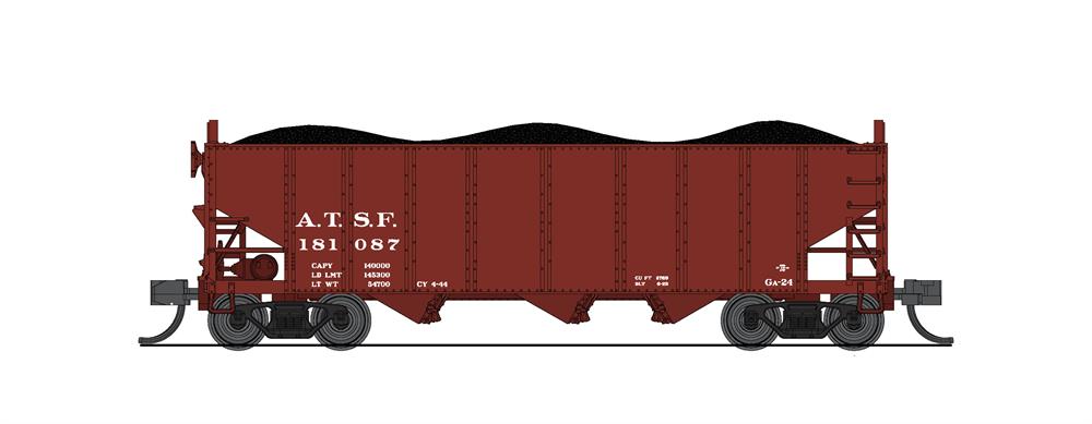 Broadway Limited 7151 N ATSF 3-Bay Hopper Car #181126, #181139 (Set of 2)