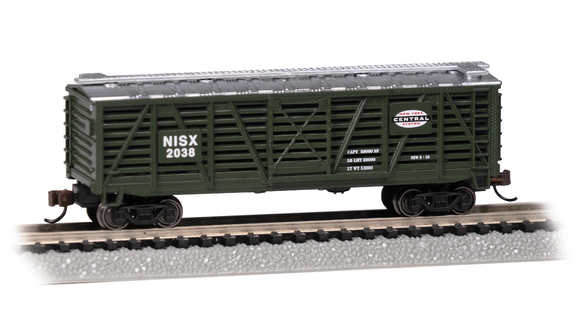 Bachmann 71565 N New York Central 40' Stock Car #2038