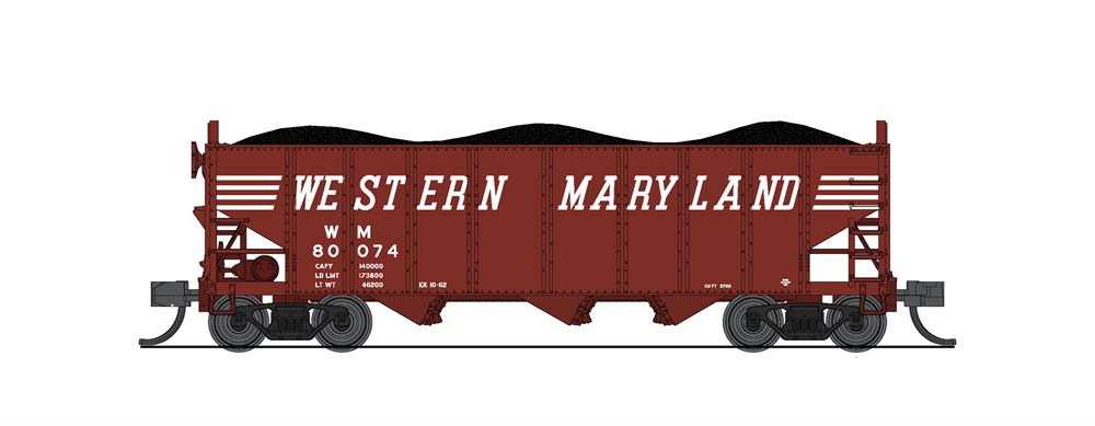 Broadway Limited 7157 N WM Billboard Scheme 3-Bay Hopper Car (Set of 2)