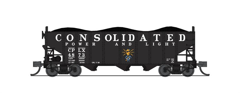 Broadway Limited 7160 N Consolidated Power & Light 3-Bay Hopper Car (Set of 2)