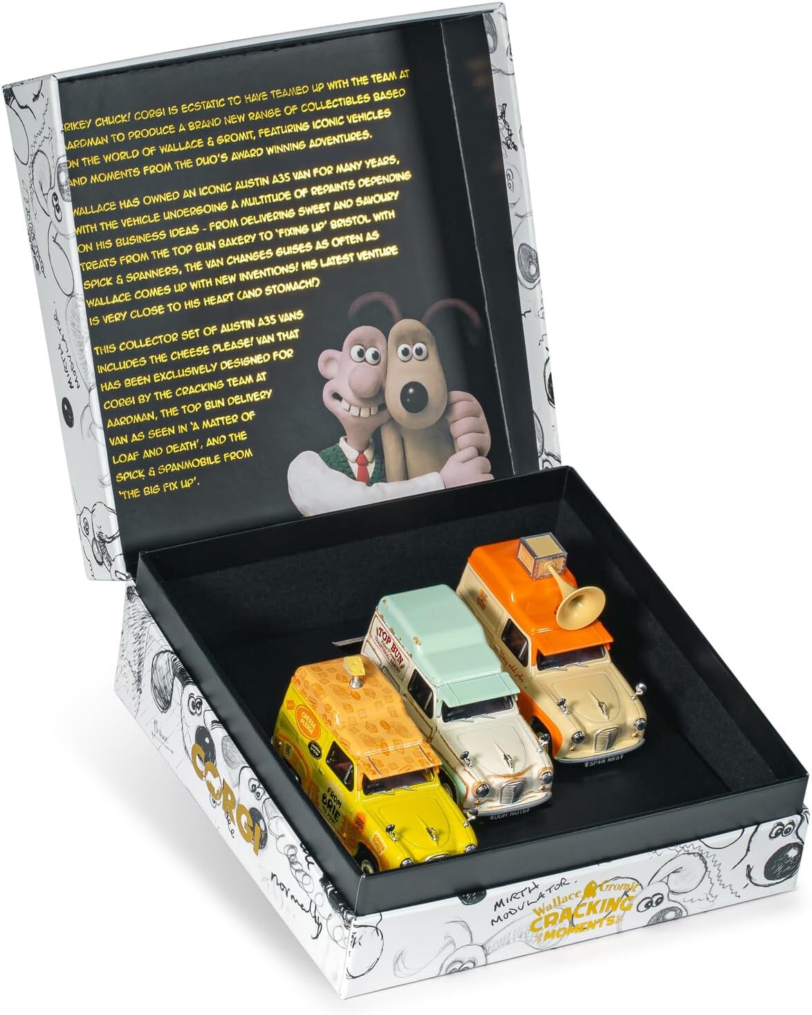 Corgi CC80505 1:43 Wallace & Gromit Austin A35 Van Collection Diecast Model
