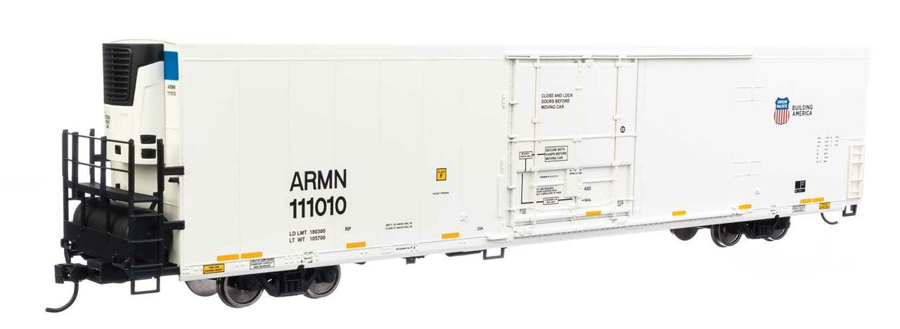 Walthers 910-4107 HO UP ARMN 72' Modern Refrigerator Boxcar #111010 - RTR