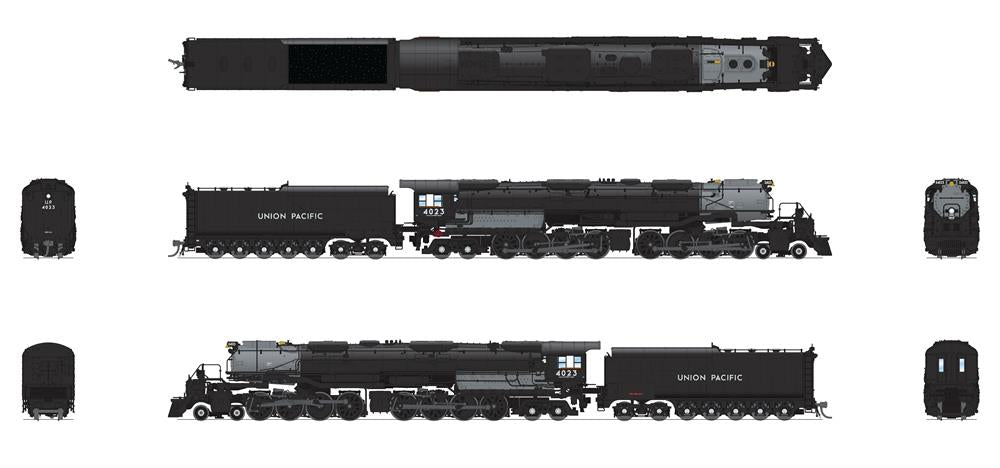 Broadway Limited 7240 N UP Steam Locomotive with 25-C-400 Coal Tender #4023