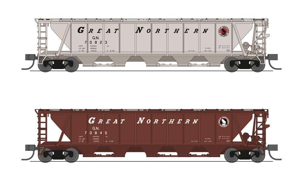 Broadway Limited 7261 N GN H32 Covered Hopper #70823, #70845 (Set of 2)