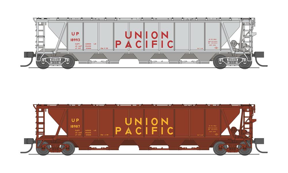 Broadway Limited 7263 N UP H32 Covered Hopper #18993, #18987 (Set of 2)