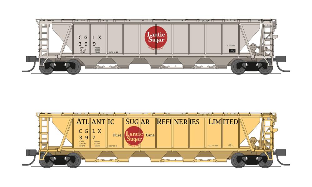 Broadway Limited 7264 N Atlantic Sugar H32 Covered Hopper (Set of 2)
