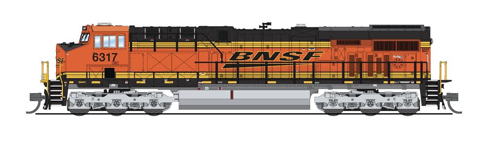 Broadway Limited 7290 N BNSF Swoosh GE ES44AC Diesel Locomotive Sound/DCC #6317