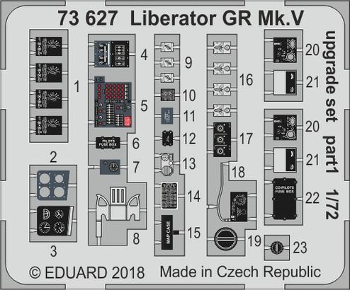 Eduard 73627 1:72 Aircraft- Liberator GR Mk V Upgrade Set for Eduard