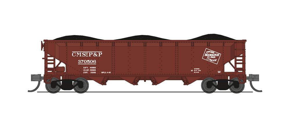 Broadway Limited 7428 N Milwaukee Road ARA 70-Ton Quad Hopper Pack A (Pack of 4)