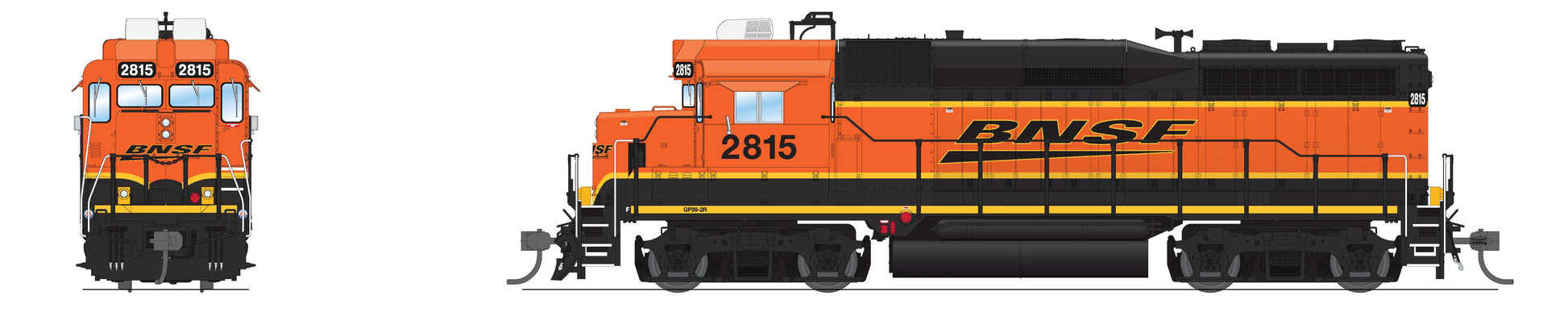 Broadway Limited 7562 HO BNSF H3 Swoosh GP30 Diesel Locomotive with Sound #2815