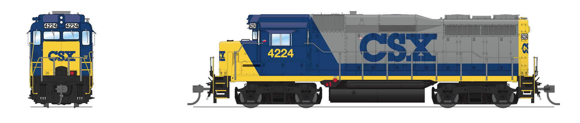 Broadway Limited 7568 HO CSX YN2 GP30 Diesel Locomotive with Sound #4224