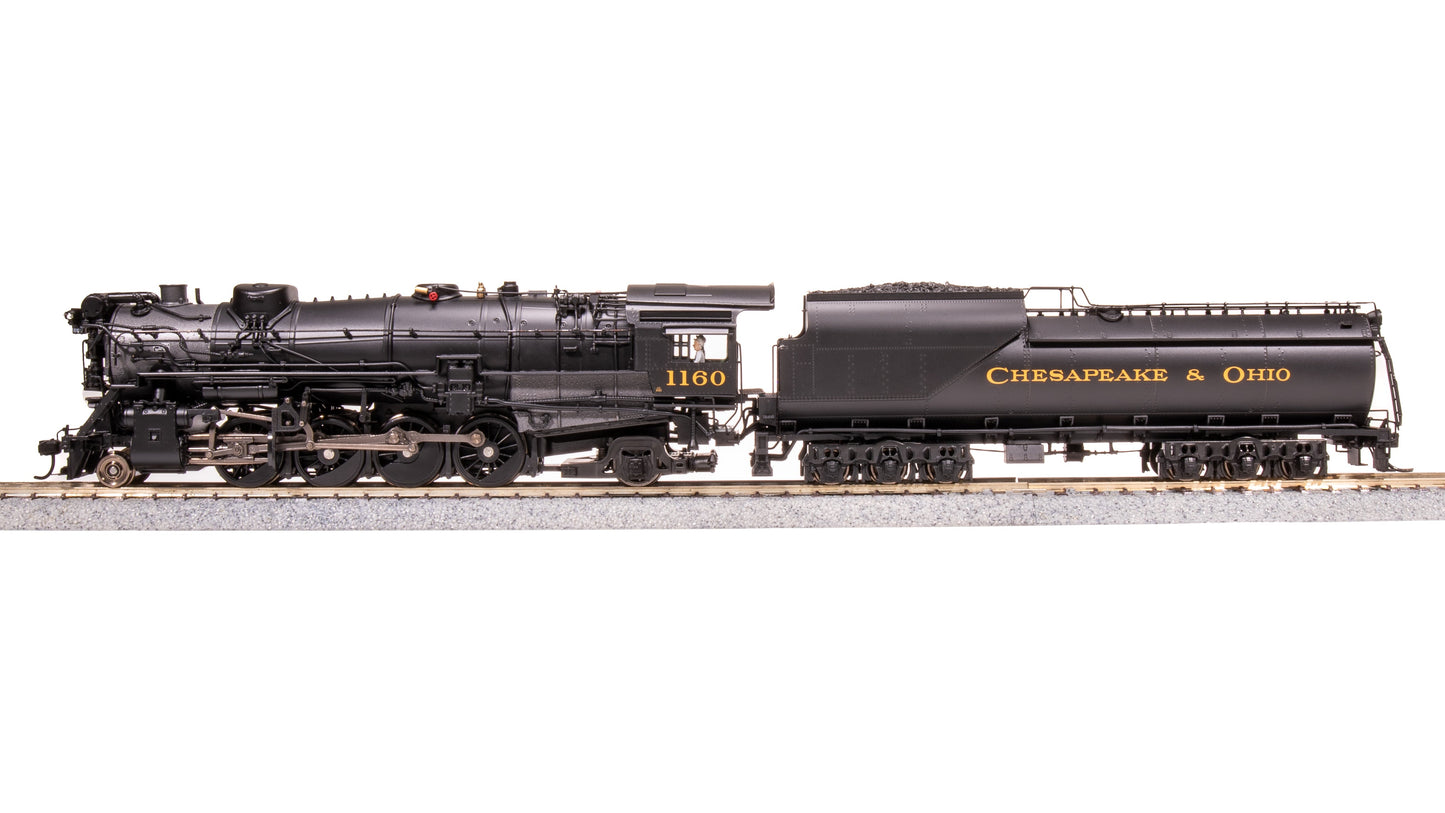 Broadway Limited 7592 HO C&O K-2 Mikado Steam Locomotive w/16-VC Tender #1177