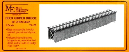 Micro Engineering 75-150 N 80' Open Deck Girder Bridge