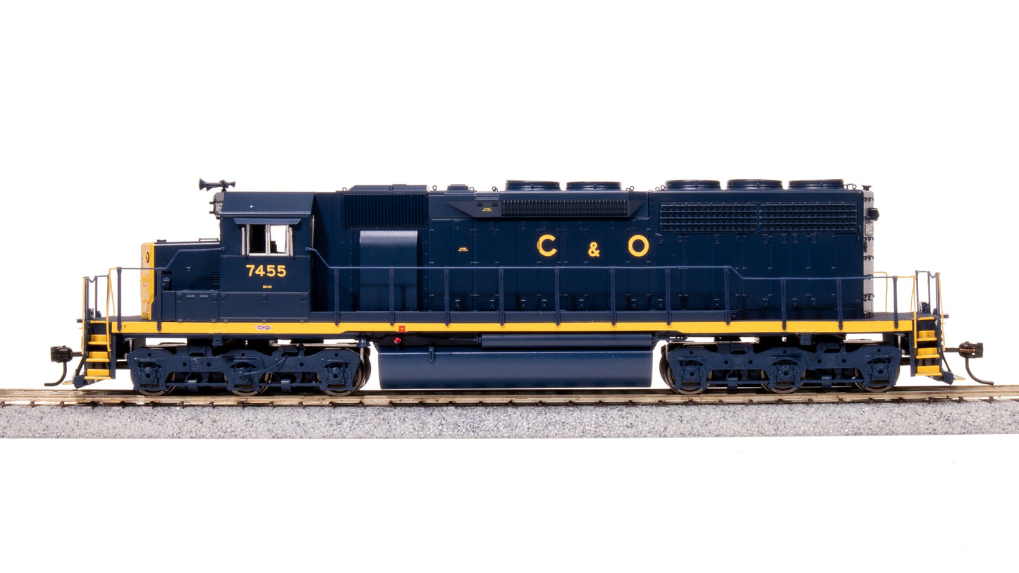 Broadway Limited 9032 HO C&O EMD SD40 Diesel Locomotive No Sound/DCC Ready #7455