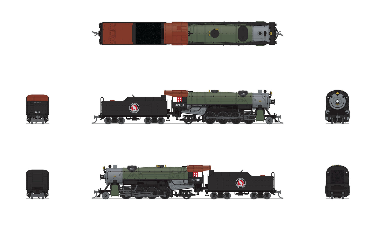 Broadway Limited 7832 N GN USRA Heavy Mikado Steam Loco - Sound/DC/DCC #3200